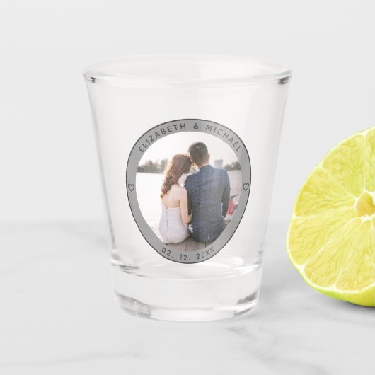 Moderne, minimalistische nieuwigheids-weddenschaps shot glas (Voorkant)