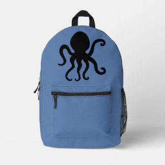 Moderne minimalistische octopus silhouet bedrukte rugzak