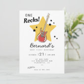 Moderne minimalistische one Rocks Baby 1ste verjaa Kaart (Staand voorkant)