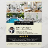 Moderne minimalistische onroerend goed open huis f flyer (Achterkant)