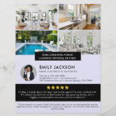 Moderne minimalistische onroerend goed open huis f flyer (Achterkant)