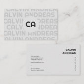 Moderne minimalistische ontwerper van architect visitekaartje (Voorkant / Achterkant)