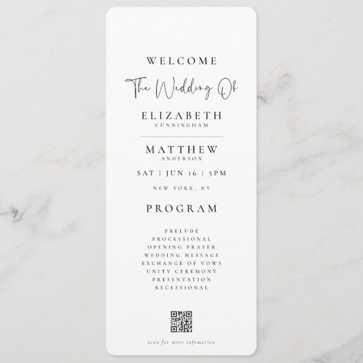 Moderne minimalistische ooglijdende eenvoudige bru programma (Voorkant)