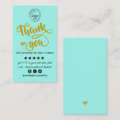 Moderne minimalistische orde dank u visitekaartje (Voorkant / Achterkant)