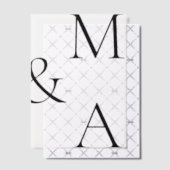 Moderne minimalistische overlay bruiloft vellum uitnodigingen (Offset (Uitnodiging))