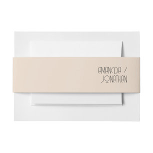 Moderne minimalistische pasteiband uitnodigingen wikkel