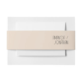Moderne minimalistische pasteiband uitnodigingen wikkel