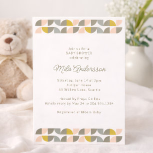 Moderne Minimalistische Pastel Baby Shower Kaart