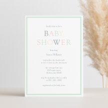 Moderne minimalistische pastel Baby shower