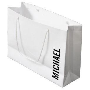Moderne minimalistische persoonlijke naam groot cadeauzakje