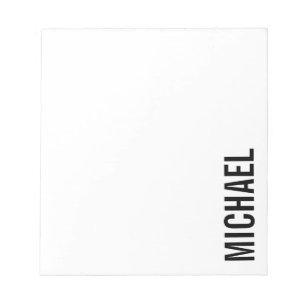 Moderne minimalistische persoonlijke naam notitieblok