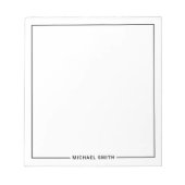 Moderne minimalistische persoonlijke naam notitieblok (Voorkant)