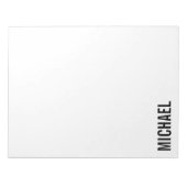 Moderne minimalistische persoonlijke naam notitieblok (Voorkant)