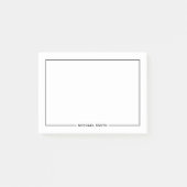 Moderne minimalistische persoonlijke naam post-it® notes (Voorkant)