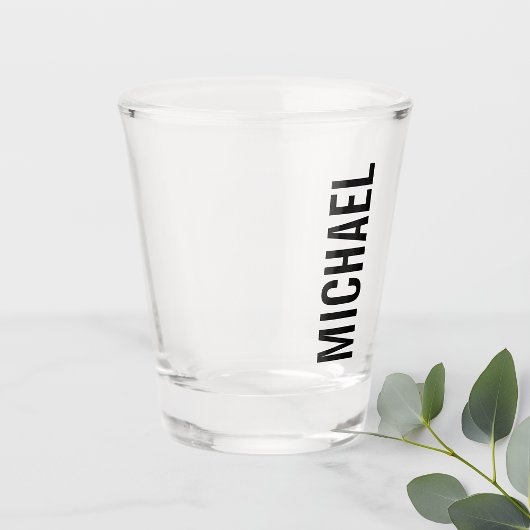 Moderne minimalistische persoonlijke naam shot glas