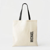 Moderne minimalistische persoonlijke naam tote bag (Voorkant)