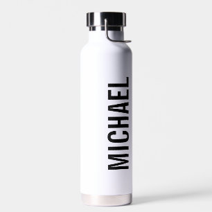 Moderne minimalistische persoonlijke naam waterfles