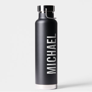 Moderne minimalistische persoonlijke naam waterfles