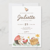 Moderne minimalistische picknick verjaardagsfeestj kaart (Voorkant)