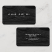 Moderne minimalistische Plain Grey Wood Profession Visitekaartje (Voorkant / Achterkant)