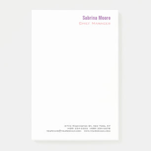 Moderne minimalistische Plain Professional Post-it® Notes