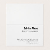 Moderne minimalistische Plain Professional Visitekaartjes (Buitenkant ongevouwen)
