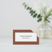 Moderne minimalistische platenpremie visitekaartje (Staand voorkant)