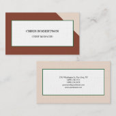 Moderne minimalistische platenpremie visitekaartje (Voorkant / Achterkant)