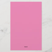 Moderne minimalistische platte roze creatieve kall briefpapier (Achterkant)