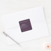 Moderne minimalistische Plum Paarse Candle Label S (Envelop)
