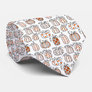 Moderne Minimalistische Pompoen – Oranje Abstract Stropdas
