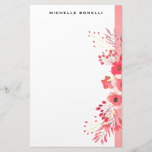 Moderne Minimalistische Professionele Bloem Briefpapier