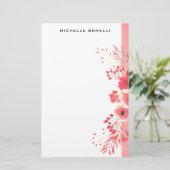 Moderne Minimalistische Professionele Bloem Briefpapier (Staand voorkant)