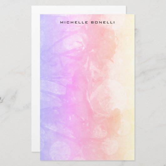 Moderne Minimalistische Professionele Bloemen Briefpapier (Voorkant / Achterkant)