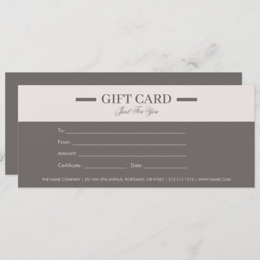 Moderne minimalistische professionele cadeaubonnen (Voorkant / Achterkant)