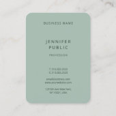 Moderne minimalistische professionele design trend visitekaartje (Achterkant)