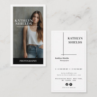 Moderne Minimalistische Professionele Fotografie m Visitekaartje