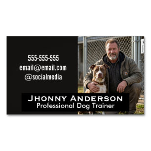 Moderne Minimalistische Professionele Hondentraine Magnetisch Visitekaartje