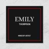 Moderne Minimalistische Professionele Make-up Arti Vierkante Visitekaartje (Voorkant)