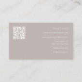 Moderne Minimalistische Professionele QR Code Lich Visitekaartje (Achterkant)