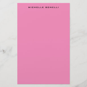 Moderne Minimalistische Professionele Roze Vrouwel Briefpapier