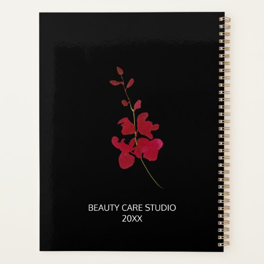 Moderne minimalistische professionele trendy flora planner (Achterkant)