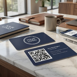 Moderne Minimalistische QR-code Aangepast  Visitekaartje
