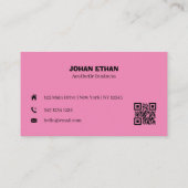 Moderne minimalistische QR-code Eenvoudig Visitekaartje (Achterkant)