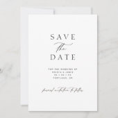 Moderne Minimalistische QR Code Foto Huwelijk Save The Date (Voorkant)