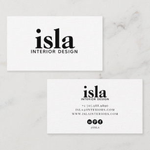 Moderne Minimalistische QR-code Interieur Ontwerpe Visitekaartje
