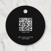 Moderne minimalistische QR-code kledinglabel hange Bedankjes Labels (Achterkant)