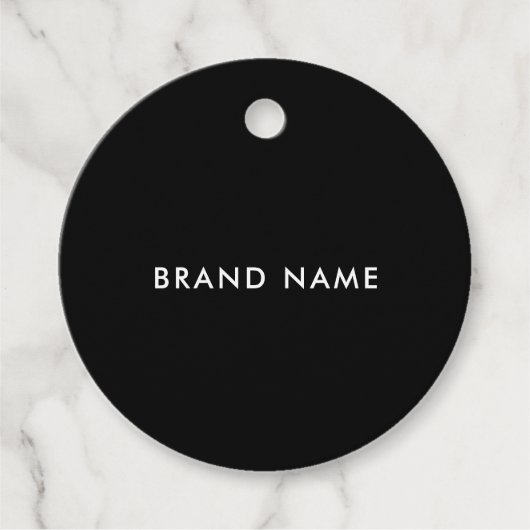 Moderne minimalistische QR-code kledinglabel hange Bedankjes Labels (Voorkant)