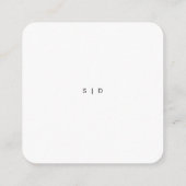 Moderne minimalistische QR Code Monogram Bruiloft  Informatiekaartje (Achterkant)