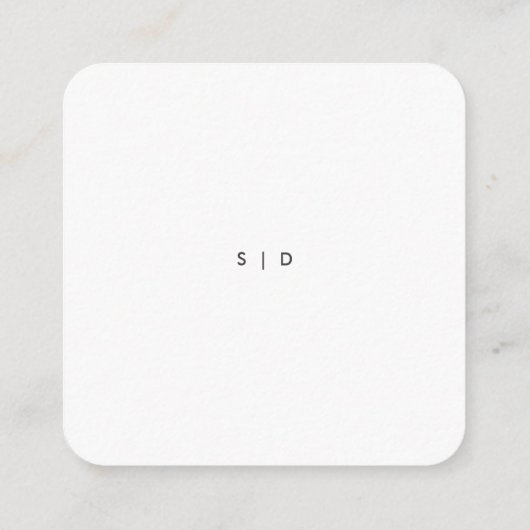 Moderne minimalistische QR Code Monogram Bruiloft  Informatiekaartje (Achterkant)